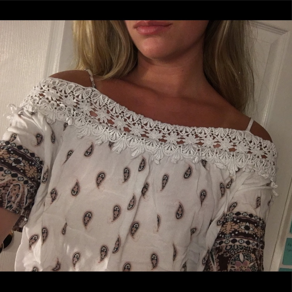 Pacsun Off the Shoulder Lace Top